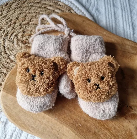 Mitaines ours avec cordon
