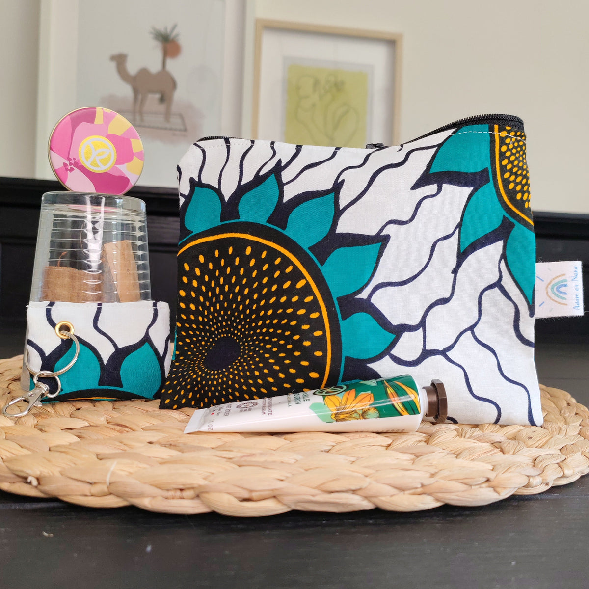 Trousse et porte clés assorti - COLLECTION ETE
